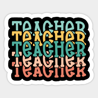 Teacher Appreciation, Colorful Teacher, School Staff Gift Idea Sticker